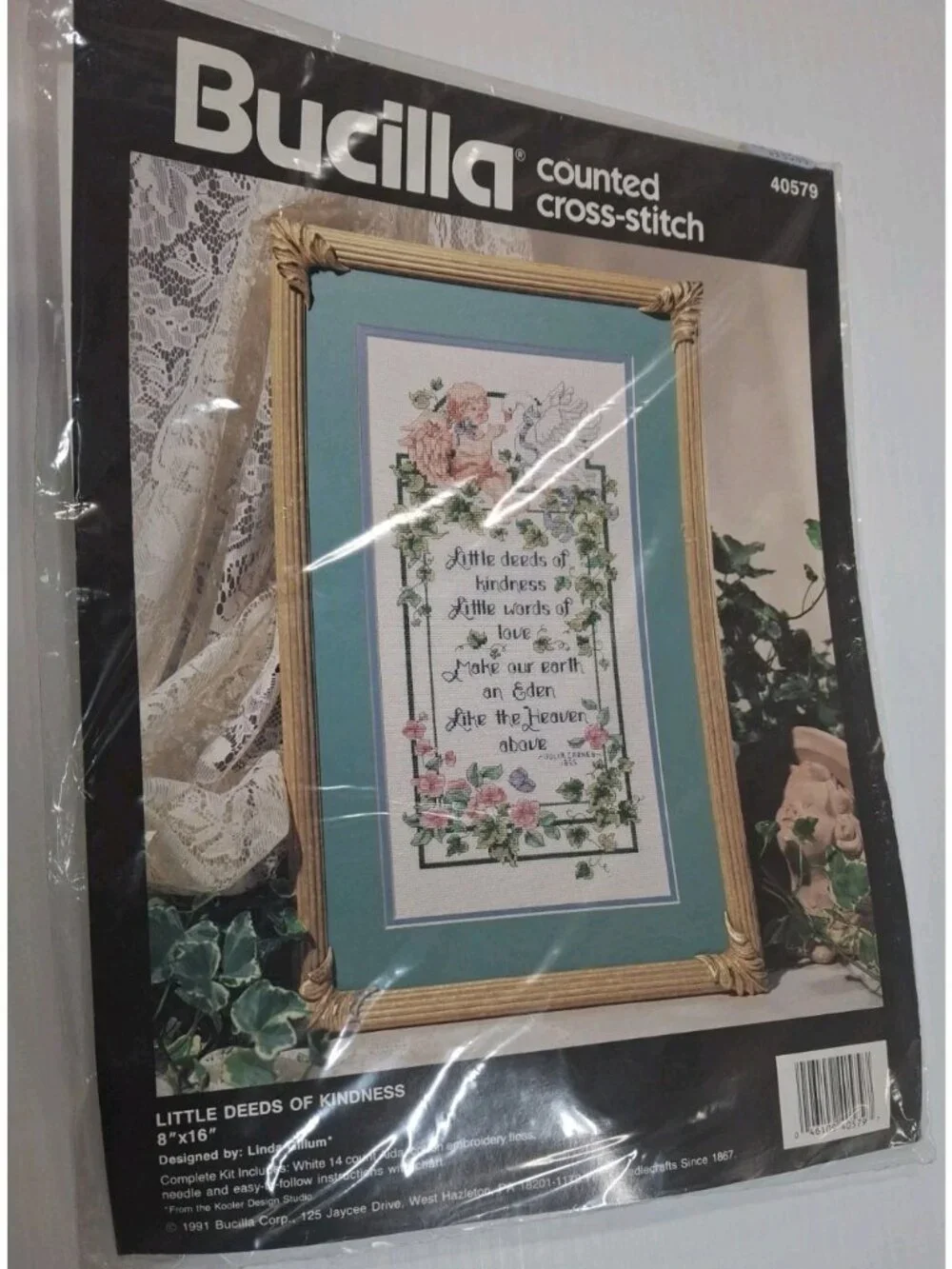 Bucilla Little Deeds of Kindness Counted Cross Stitch Kit-Cherub & Goose Kit